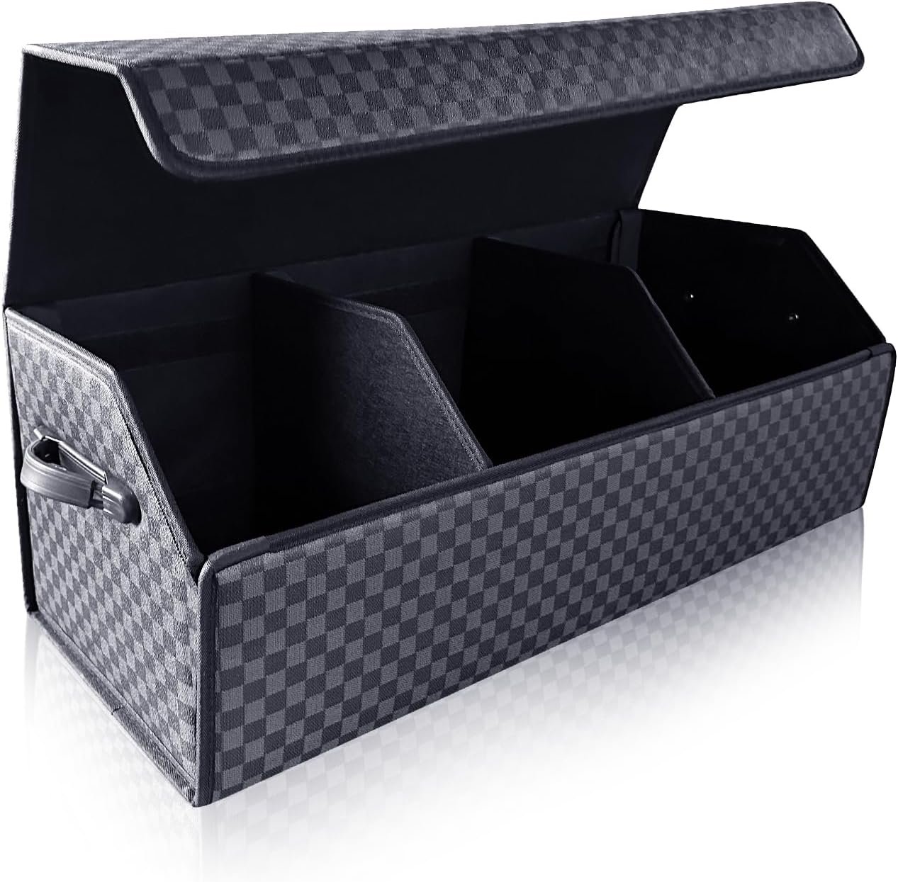 Foldable Car Trash Bag with Elastic Band and Headrest Hanging