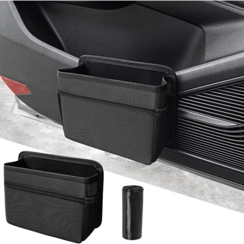 Oxford Cloth Car Trash Can with Back Clip