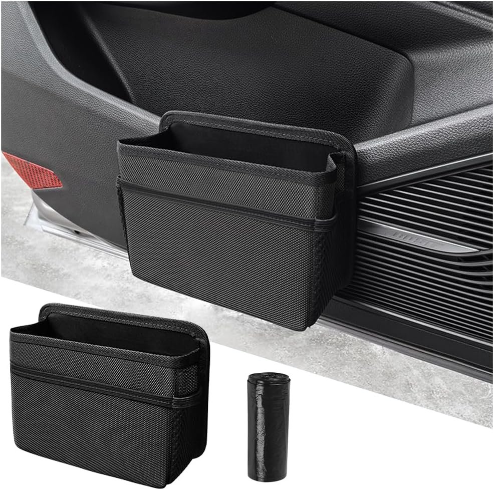 Oxford Cloth Car Trash Can with Back Clip