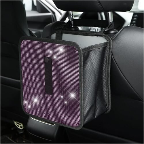 Hanging Car Trash Can with Bottom Support Plate