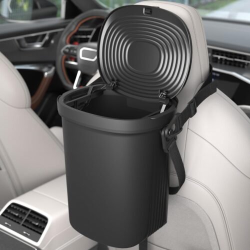Soft Silicone Car Trash Can with Leakproof Sealing Design