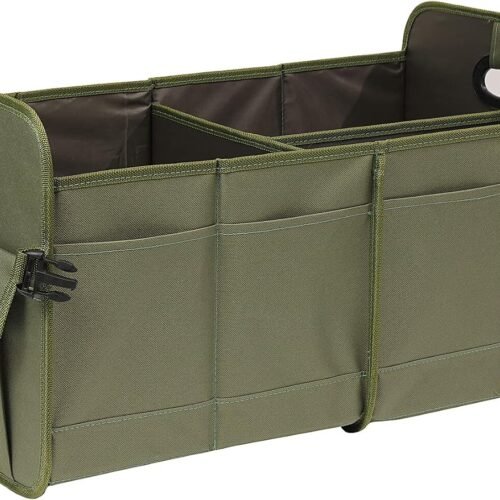 Car Trunk Organizer with Removable Dividers and PVC Interior