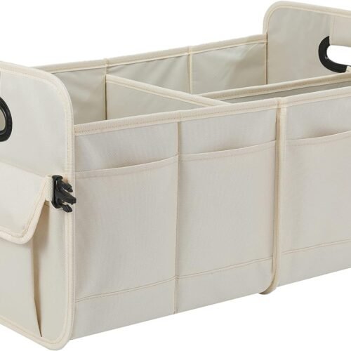 Foldable Car Storage Box with Anti Slip Bottom and Reinforced Stitching