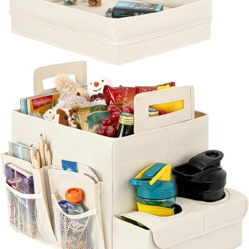 Waterproof Oxford Car Trash Can with Leakproof Lining
