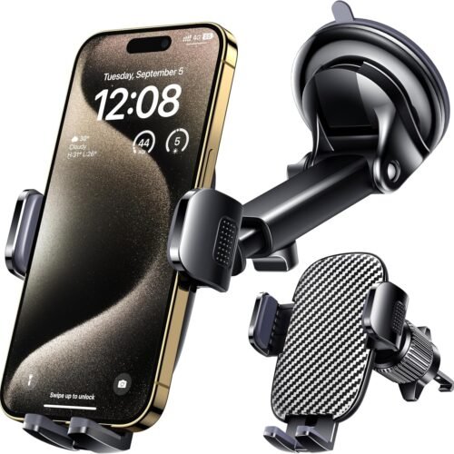 Three in One GPS Car Holder with Double Lock Suction Cup